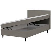BOXBETT 90/200 cm  in Graphitfarben  - Graphitfarben/Schwarz, Konventionell, Textil (90/200cm) - P & B