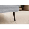 ECKSOFA  in Cord Grau  277/174 cm  - Schwarz/Grau, KONVENTIONELL, Textil/Metall (277/174cm) - Carryhome