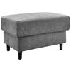 HOCKER Mikrofaser Grau  - Schwarz/Grau, MODERN, Holz/Textil (76/46/55cm) - Livetastic