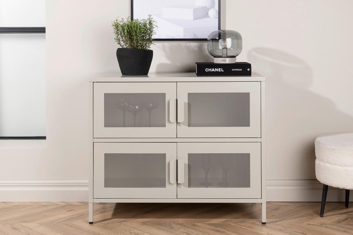SIDEBOARD  in 90/75/40 cm  - Beige, Design, Metall (90/75/40cm) - Livetastic