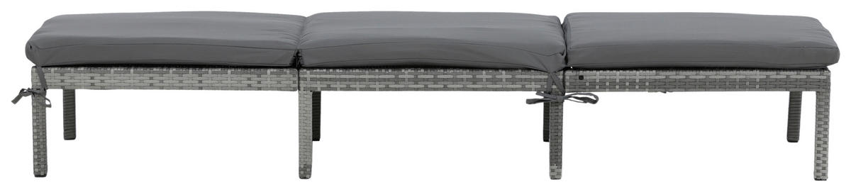 SONNENLIEGE 59/84/198 cm  - Grau, KONVENTIONELL, Kunststoff/Textil (59/84/198cm) - Gardenson