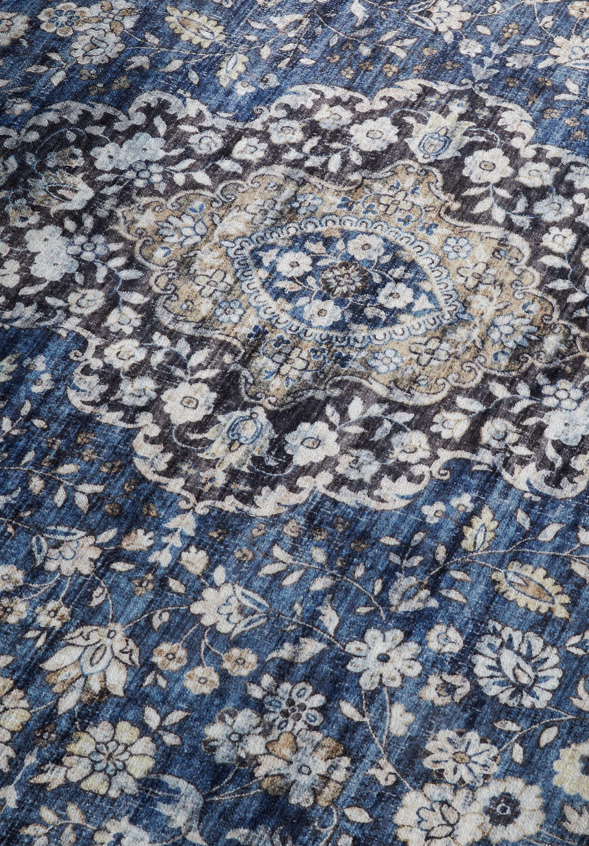 VINTAGE-TEPPICH 80/150/150 cm Asya Creme, Dunkelblau  - Creme/Dunkelblau, Design, Kunststoff/Textil (80/150/150cm)