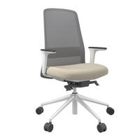 DREHSTUHL Grau, Weiß, Beige  - Beige/Weiß, MODERN, Kunststoff/Textil (70/103-115/70cm)
