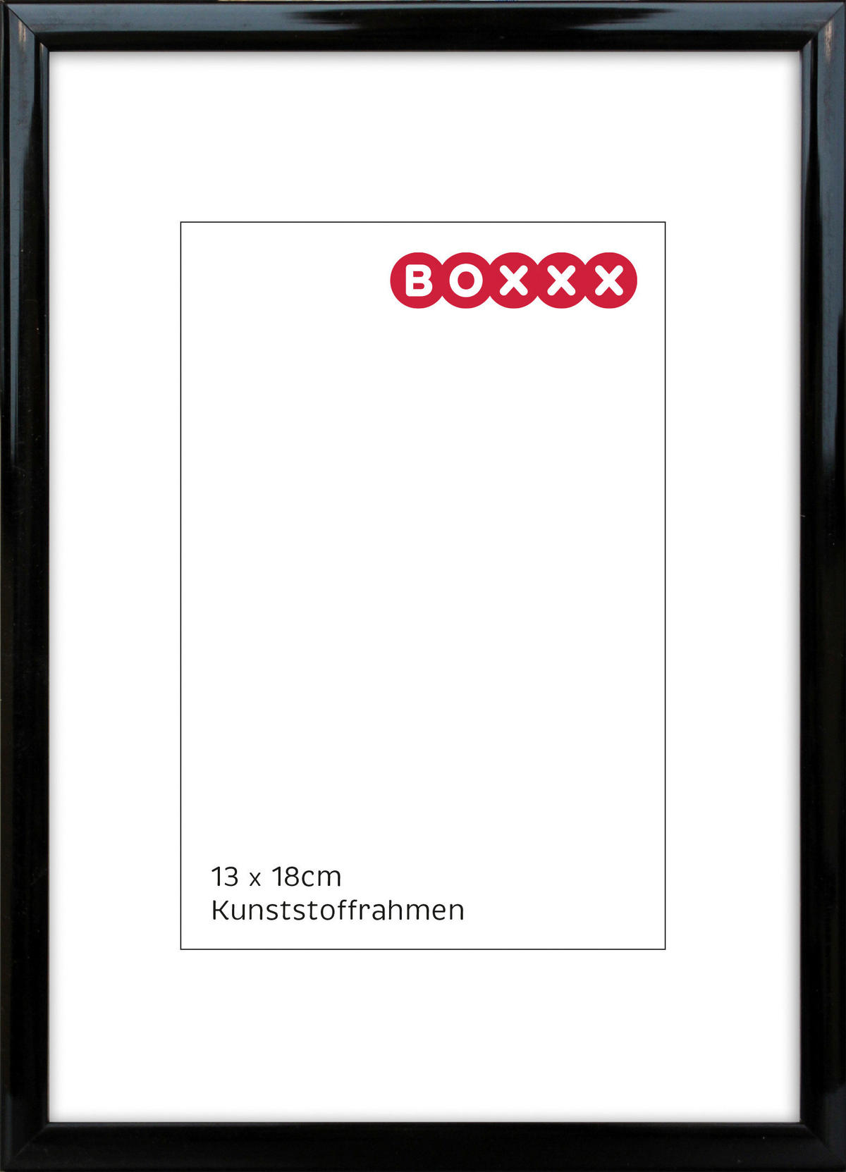 RÁM NA OBRAZY, 1 foto 13 cm x 18 cm - černá, Basics, plast/sklo (14/19/1,4cm) - Boxxx