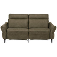 2-SITZER-SOFA in Leder Olivgrün  - Anthrazit/Olivgrün, Design, Leder/Metall (187/92/97cm) - Himolla Komfortklass
