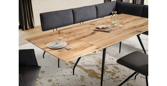 ECKBANK 225/165 cm Mikrofaser Anthrazit, Grau, Schwarz - Anthrazit/Schwarz, Design, Textil/Metall (225/165cm) - Moderano