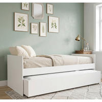 AUSZIEHBETT 90/200 cm,  in Weiß, Bettschublade, Lattenrost für Zusatzbett, Lattenrost für Hauptbett  - Naturfarben/Weiß, MODERN, Holz/Holzwerkstoff (90/200cm) - MID.YOU