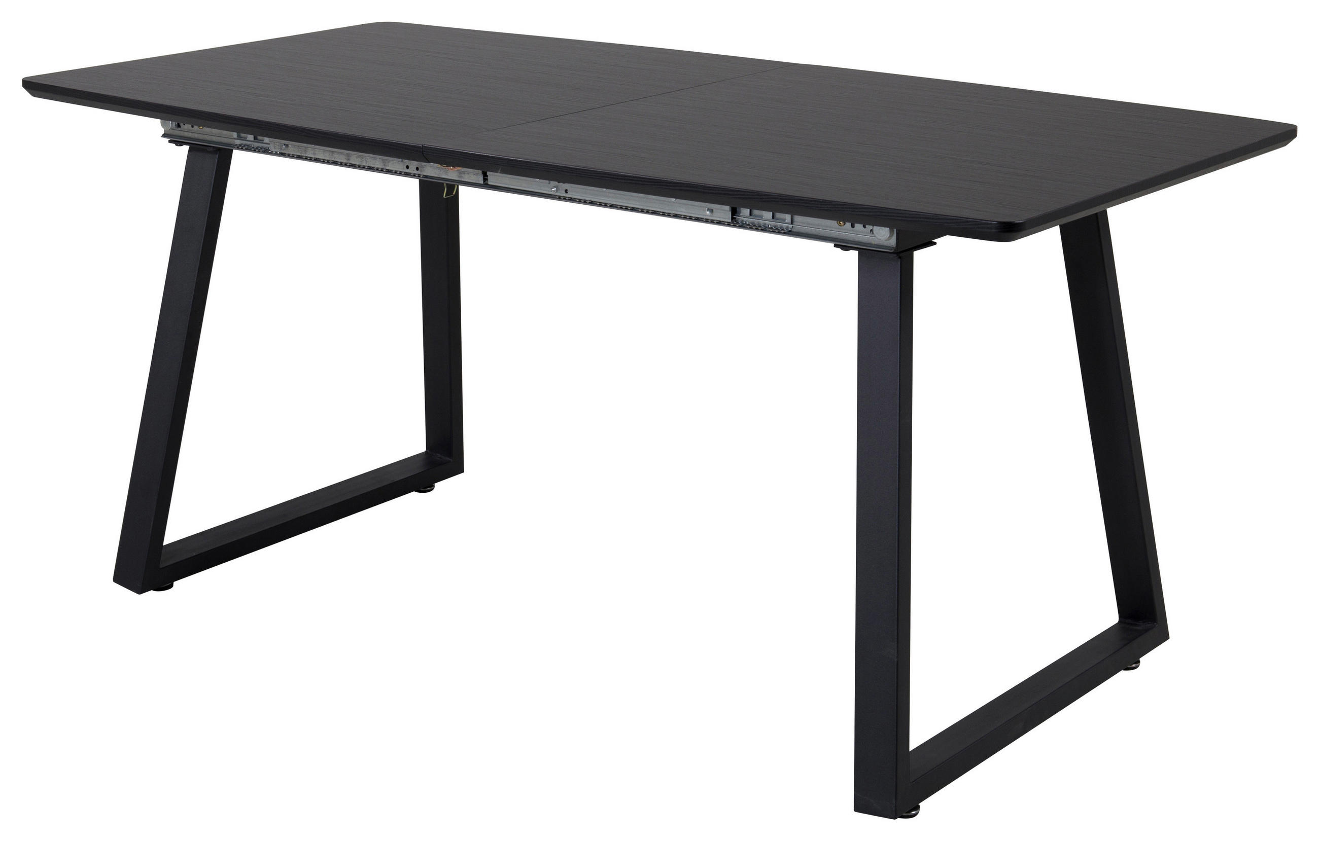 ESSTISCH in Metall, Holzwerkstoff 160-200/85/75 cm  - Schwarz, Design, Holz/Holzwerkstoff (160-200/85/75cm) - Livetastic