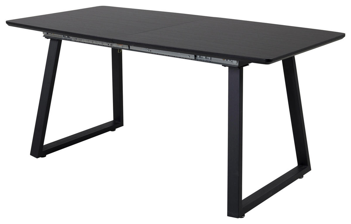 MATBORD i metall, trämaterial 160-200/85/75 cm   - svart, Design, metall/trämaterial (160-200/85/75cm) - Livetastic