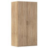 DREHTÜRENSCHRANK 101/197/60 cm 2-türig Sonoma Eiche  - Silberfarben/Sonoma Eiche, Design, Holzwerkstoff/Kunststoff (101/197/60cm) - Novel