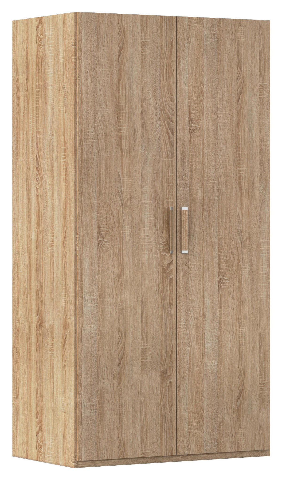 DREHTÜRENSCHRANK in Sonoma Eiche  - Silberfarben/Sonoma Eiche, Design, Holzwerkstoff/Kunststoff (101/223/60cm) - Novel
