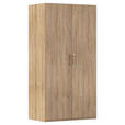 DREHTÜRENSCHRANK  in Sonoma Eiche  - Silberfarben/Sonoma Eiche, Design, Holzwerkstoff/Kunststoff (101/197/60cm) - Novel