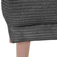 SITZBANK 210/83/70 cm Cord Anthrazit, Grau, Eichefarben Holz  - Eichefarben/Anthrazit, Design, Holz/Textil (210/83/70cm) - Landscape