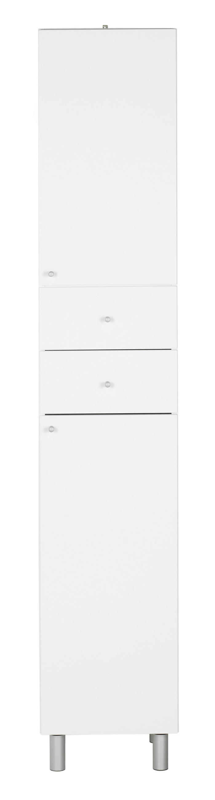 VISOKI ORMAR  bela  - bela visoki sjaj/bela, Konvencionalno, metal/drvo (35/186/33cm) - Xora