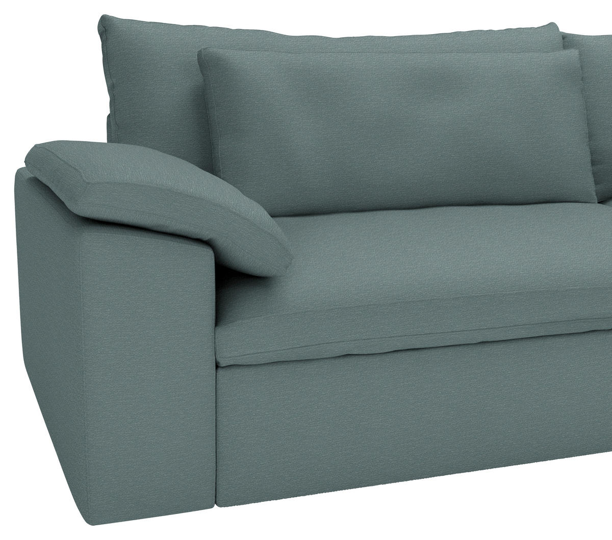 ECKSOFA  Chenille Blaugrau  - Blaugrau/Schwarz, Modern, Kunststoff/Textil (306/198cm) - Carryhome