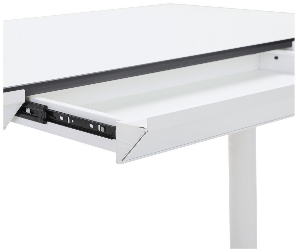 SKRIVBORD 140/70/73-118 cm  i vit  - vit, Design, metall/trämaterial (140/70/73-118cm) - Novel