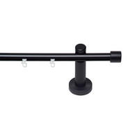 VORHANGSTANGE 210 cm  - Schwarz, KONVENTIONELL, Metall (210cm)
