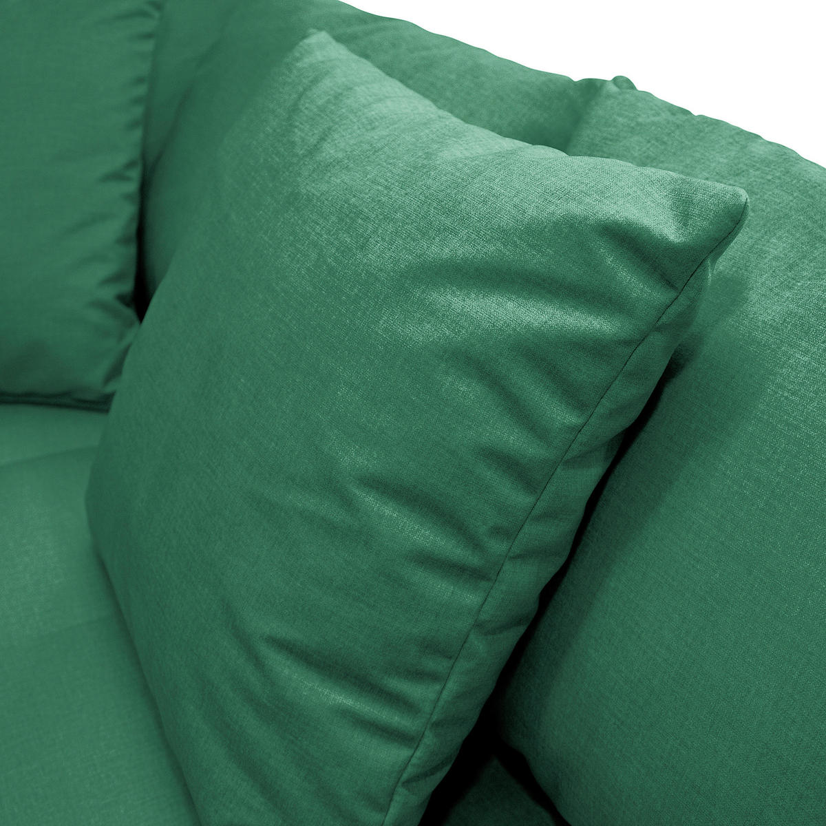 Ecksofa inkl. Hocker in Mikrofaser Grün  - Schwarz/Grün, Design, Holz/Textil (247/174cm) - MID.YOU