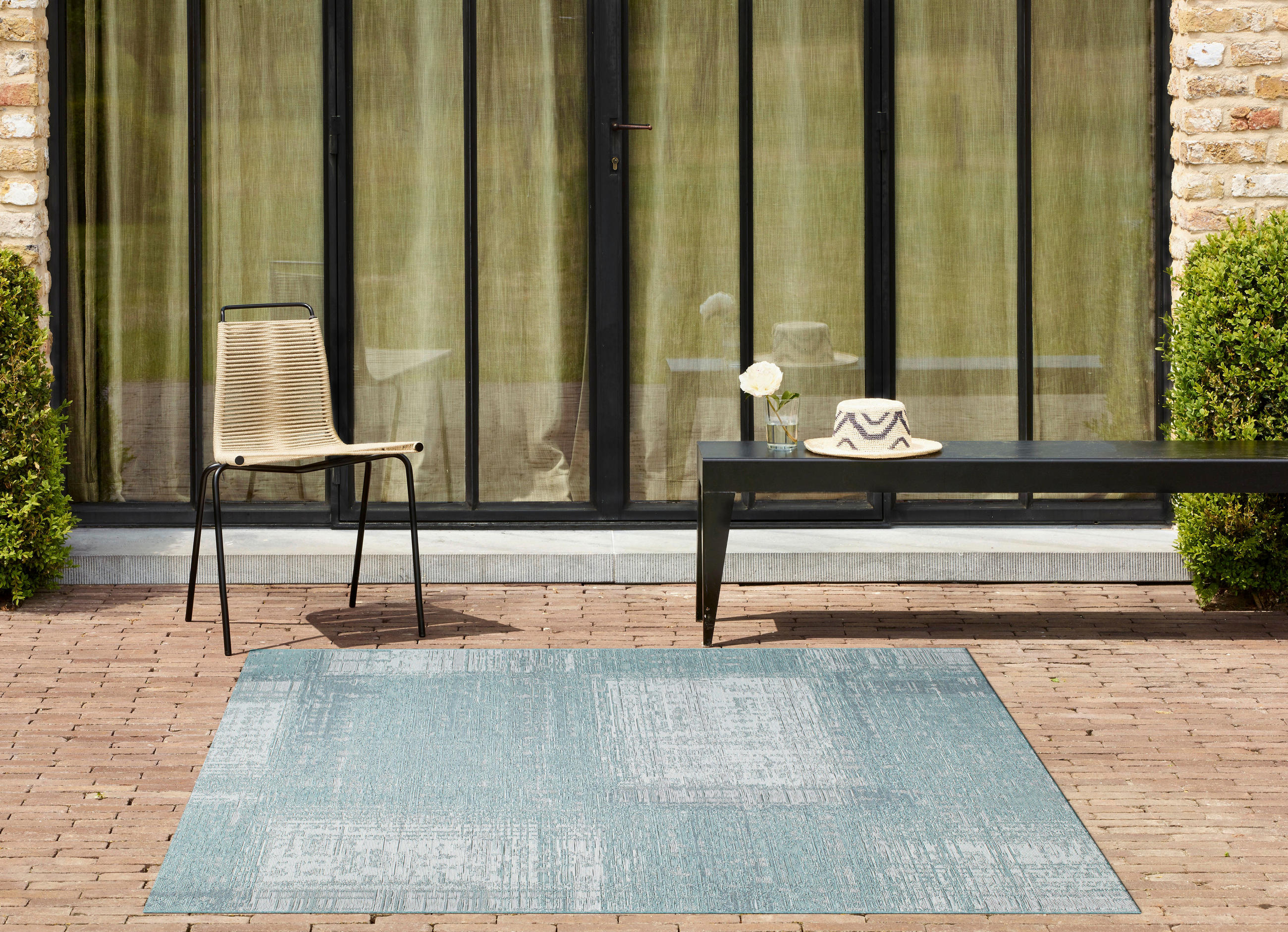 OUTDOORTEPPICH 160/230 cm Amalfi Blau  - Blau, KONVENTIONELL, Textil (160/230cm) - Novel