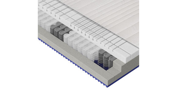 TASCHENFEDERKERNMATRATZE Dream Deluxe 3D Pro 80/200 cm Höhe ca. 22 cm - Weiß, Basics, Textil (80/200cm) - Dieter Knoll