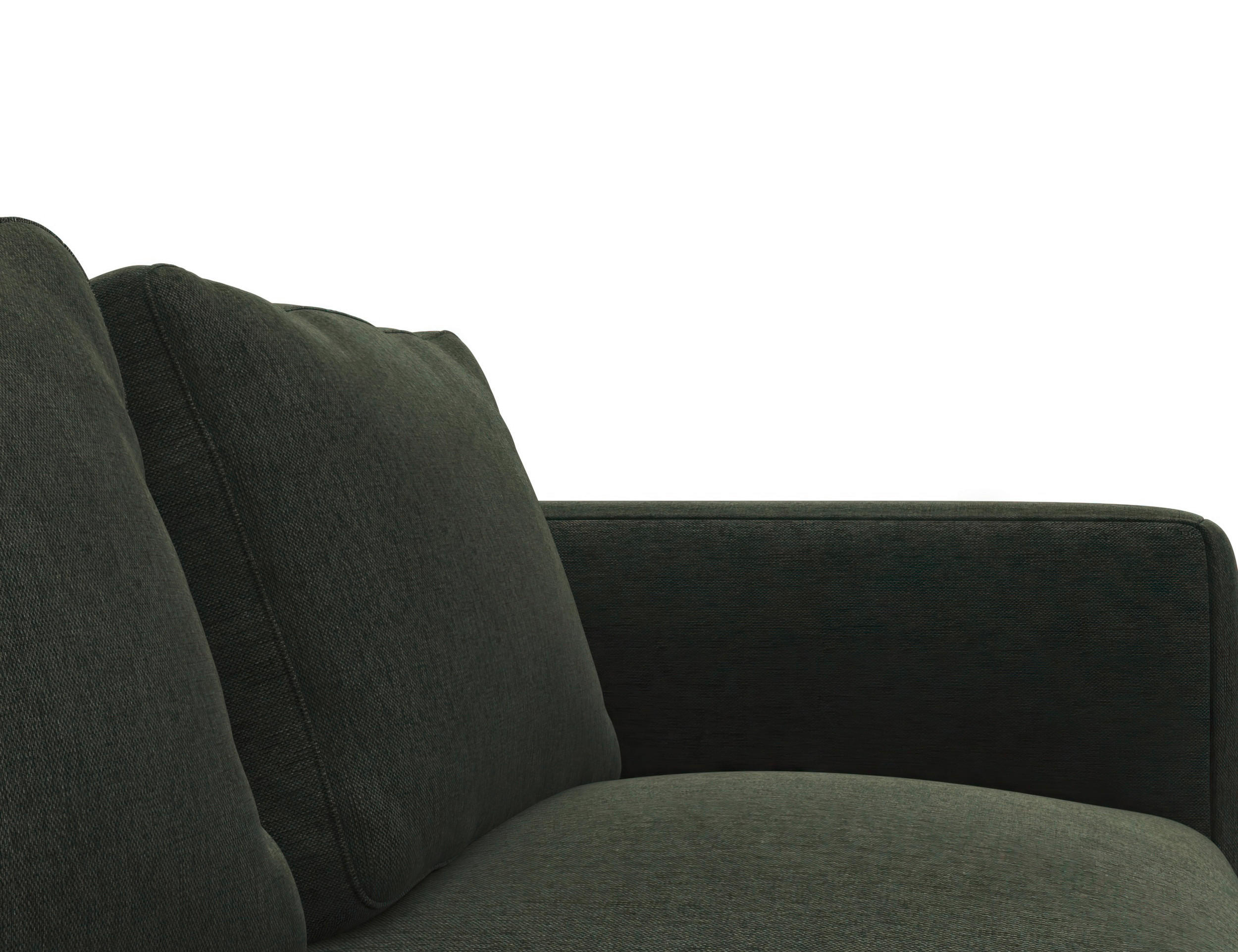 CloseUp von Livetastic ECKSOFA Waldgrün Flachgewebe, Webstoff.