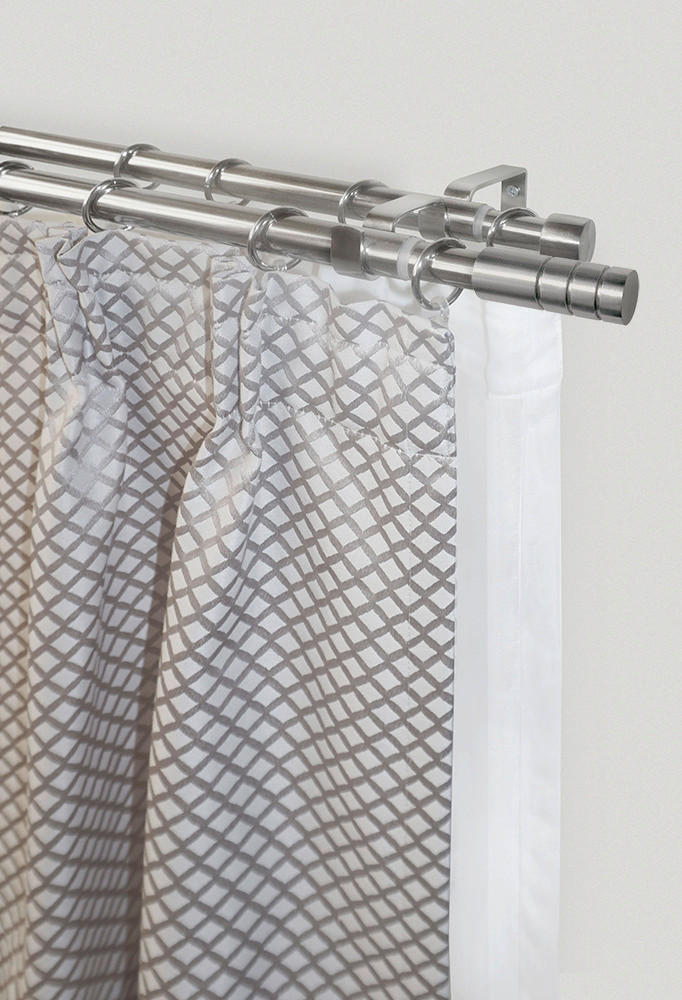 KOMPLET GARNIŠNA boja nerđajućeg čelika metal - boja nerđajućeg čelika, Osnovno, metal (200-360cm)