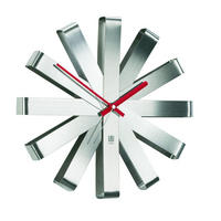 ZIDNI SAT  30 cm        - boja nerđajućeg čelika, Osnovno, metal (30cm) - Umbra