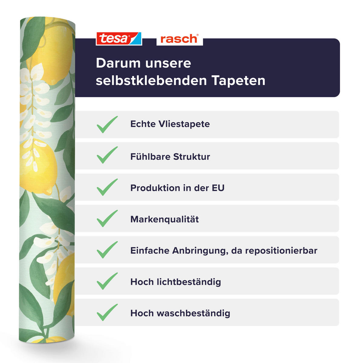 TAPETE - Blau, Natur, Textil (600/53cm) - Tesa