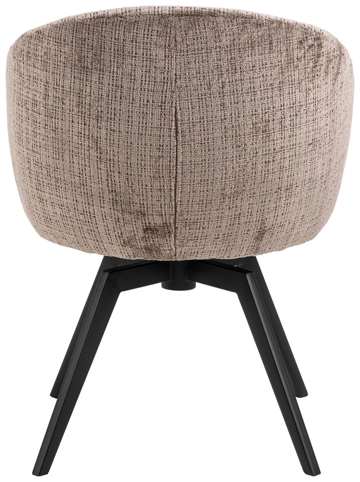 ARMLEHNSTUHL  in Struktur  - Schwarz/Braun, Design, Textil/Metall (58,5/80/60cm) - MID.YOU