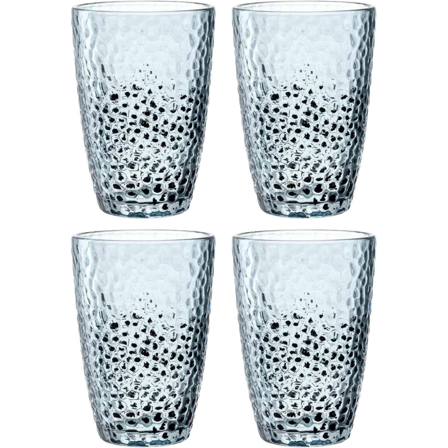 GLÄSERSET Matera 4-teilig - Blau, Natur, Glas (8,4/12/8,4cm) - Leonardo