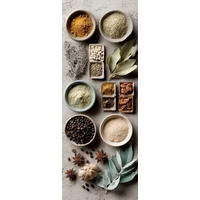 GLASBILD Essen & Trinken, Gewürze  - Multicolor, Basics, Glas (30/80/1.40cm) - Euroart