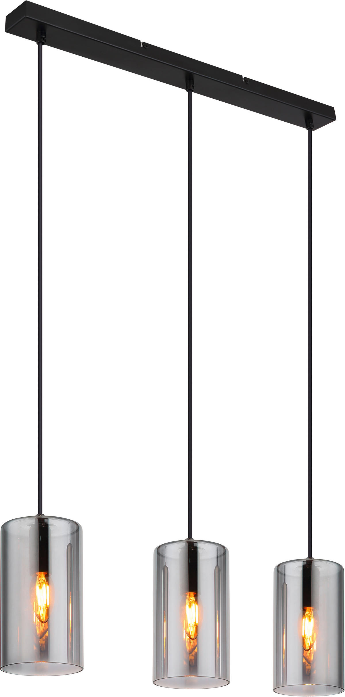 ZÁVĚSNÉ SVÍTIDLO, 63/11/120 cm  - černá, Basics, kov/sklo (63/11/120cm) - Globo