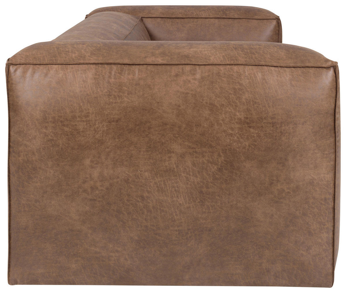 2,5-SITZER beschichtet Braun  - Schwarz/Braun, Design, Holz/Textil (235/73/99cm)
