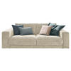 2-SITZER-SOFA Cord Creme  - Creme/Schwarz, Design, Kunststoff/Textil (230/85/127cm) - Hom`in