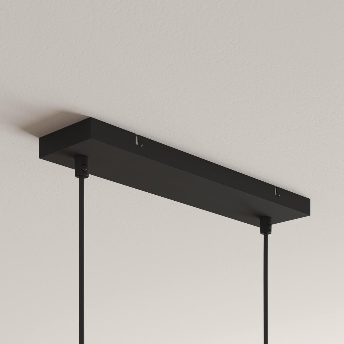 HÄNGLAMPA Asellus 100/15/150 cm  - vit/svart, Basics, metall/glas (100/15/150cm) - Novel