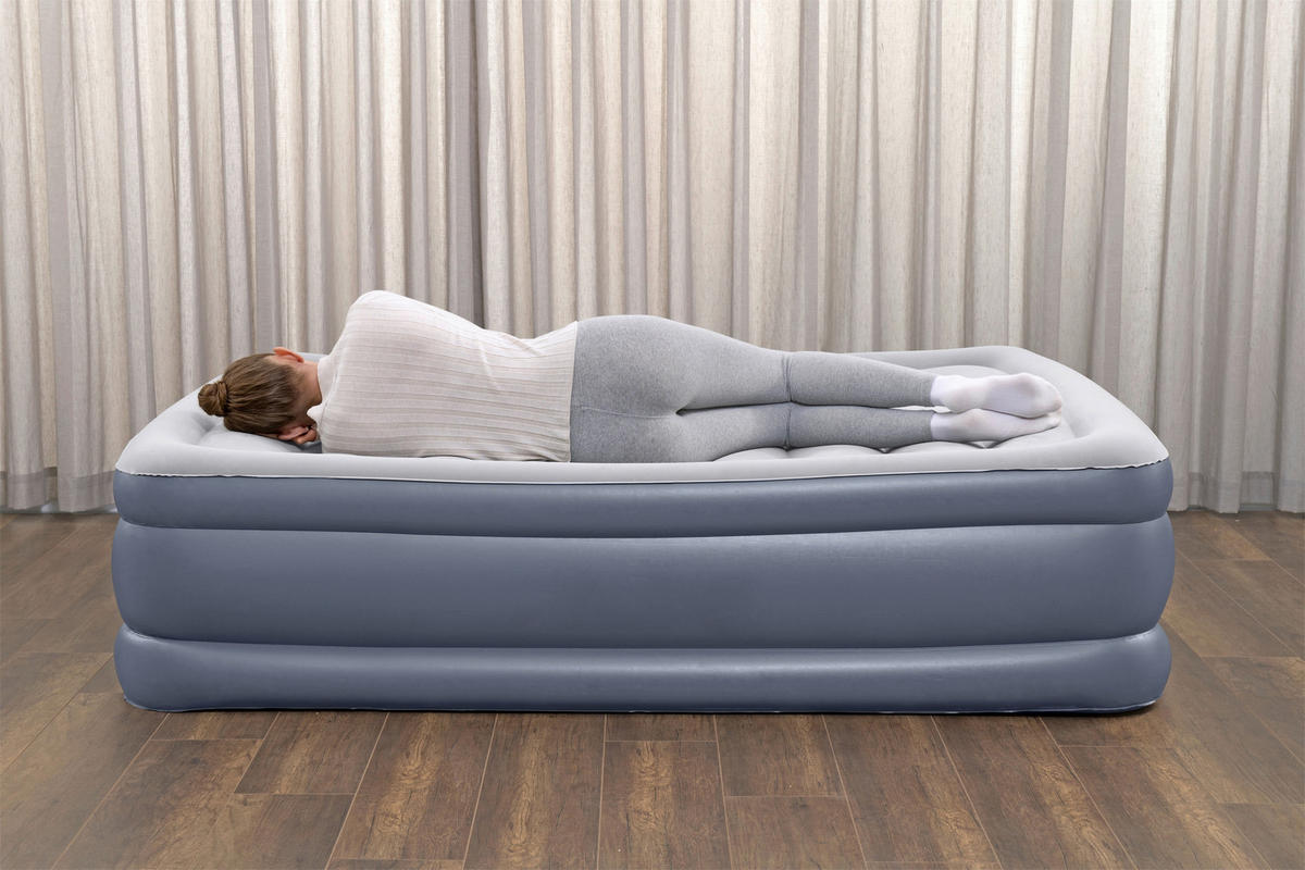 LUFTBETT TRITECH AIR 6713I Hellgrau, Hellblau  - Hellgrau/Hellblau, KONVENTIONELL, Kunststoff (203/152/51cm) - Bestway