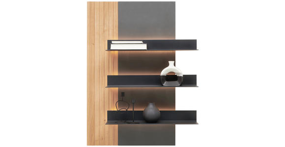 WANDPANEEL Grau, Eichefarben  53/90/22 cm  - Eichefarben/Grau, Natur, Holzwerkstoff (53/90/22cm) - Linea Natura