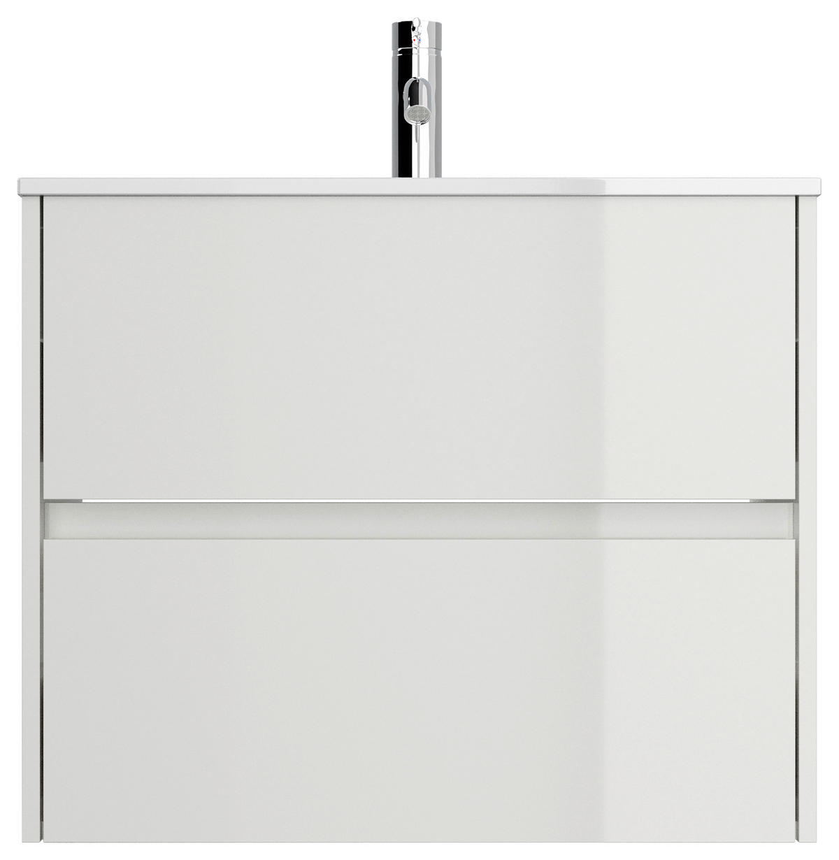 WASCHTISCHKOMBI  - Weiß Hochglanz/Weiß, MODERN, Keramik/Holzwerkstoff (71/58,7/46,5cm) - MID.YOU