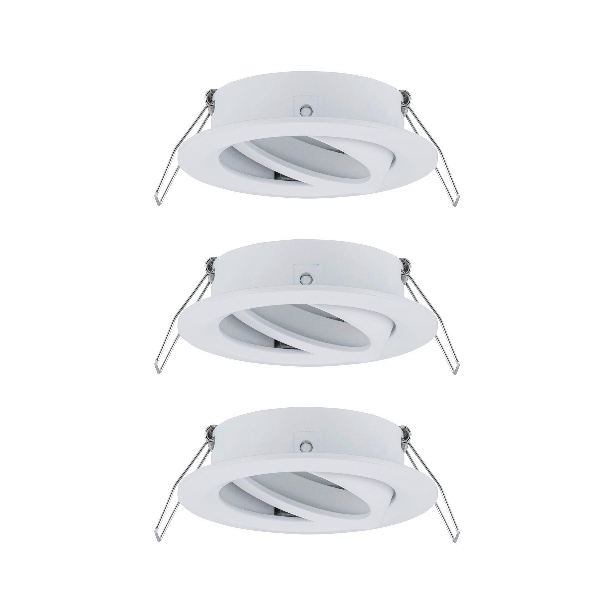 DECKENLEUCHTE 8,4 cm  - Alufarben/Weiß, Basics, Metall (8,4cm) - Paulmann