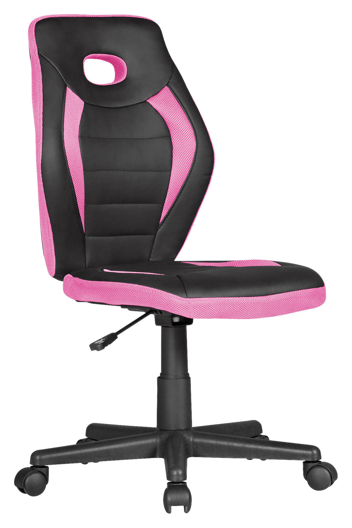 JUGENDDREHSTUHL Schwarz, Pink  - Pink/Schwarz, MODERN, Kunststoff/Textil (63/91/63cm) - MID.YOU