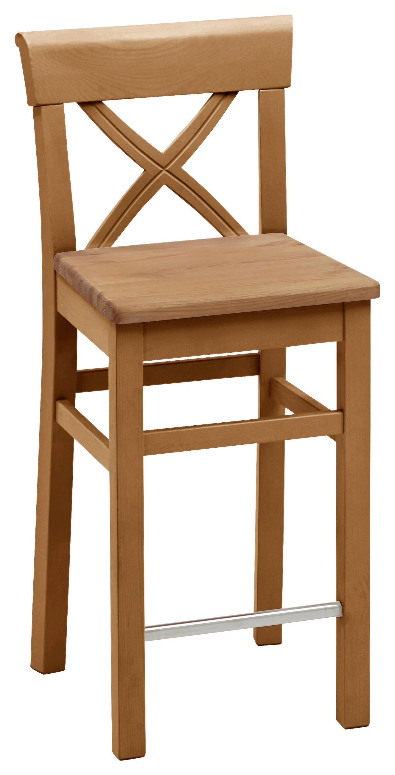 BARHOCKER Laugenfarbig Kiefer massiv  - Laugenfarbig, ROMANTIK / LANDHAUS, Holz (43,5/96/44cm) - Boxxx