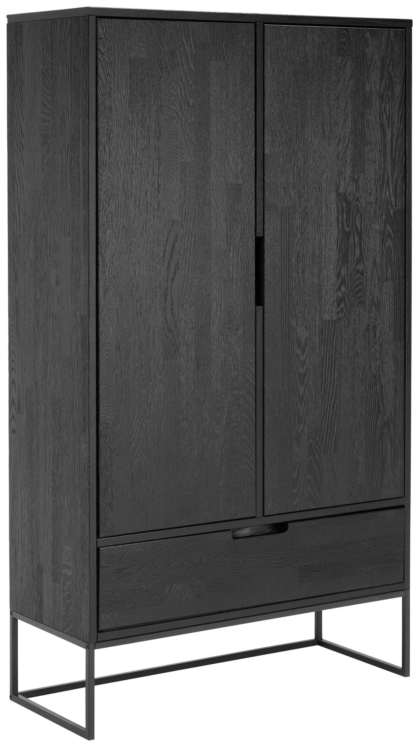 SCHRANK in Schwarz  - Schwarz, Design, Holz/Metall (85/149/35,5cm) - Livetastic