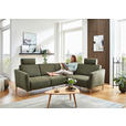 ECKSOFA Olivgrün Flachgewebe  - Eichefarben/Olivgrün, Design, Holz/Textil (238/186cm) - Valnatura