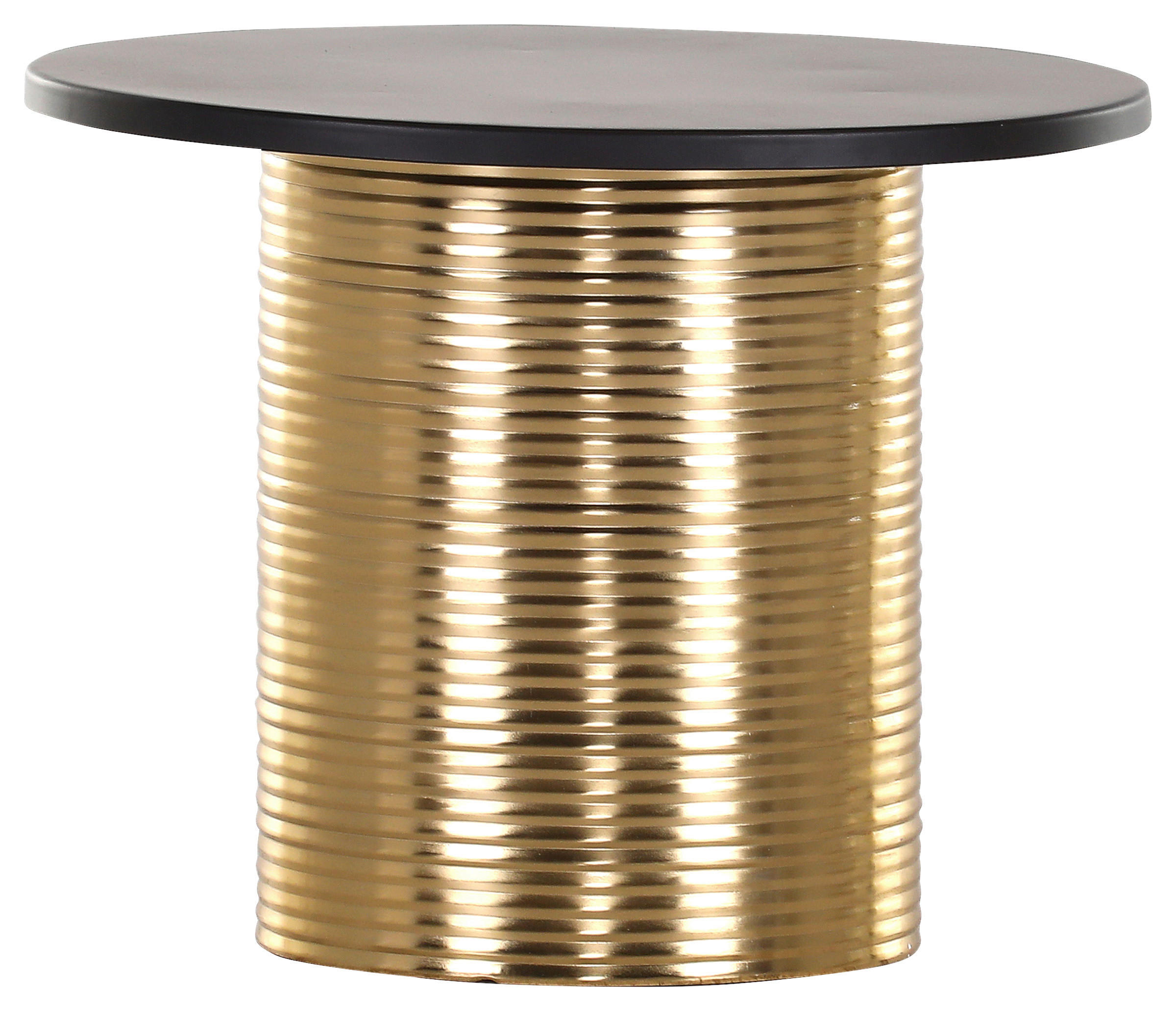 BEISTELLTISCH 50/50/40 cm Couture Schwarz, Goldfarben rund  - Goldfarben/Schwarz, LIFESTYLE, Metall (50/50/40cm) - Landscape