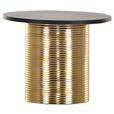 BEISTELLTISCH 50/50/40 cm Couture Schwarz, Goldfarben rund  - Goldfarben/Schwarz, LIFESTYLE, Metall (50/50/40cm) - Landscape