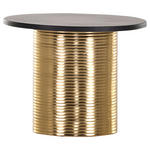 BEISTELLTISCH 50/50/40 cm Couture Schwarz, Goldfarben rund  - Goldfarben/Schwarz, LIFESTYLE, Metall (50/50/40cm) - Landscape