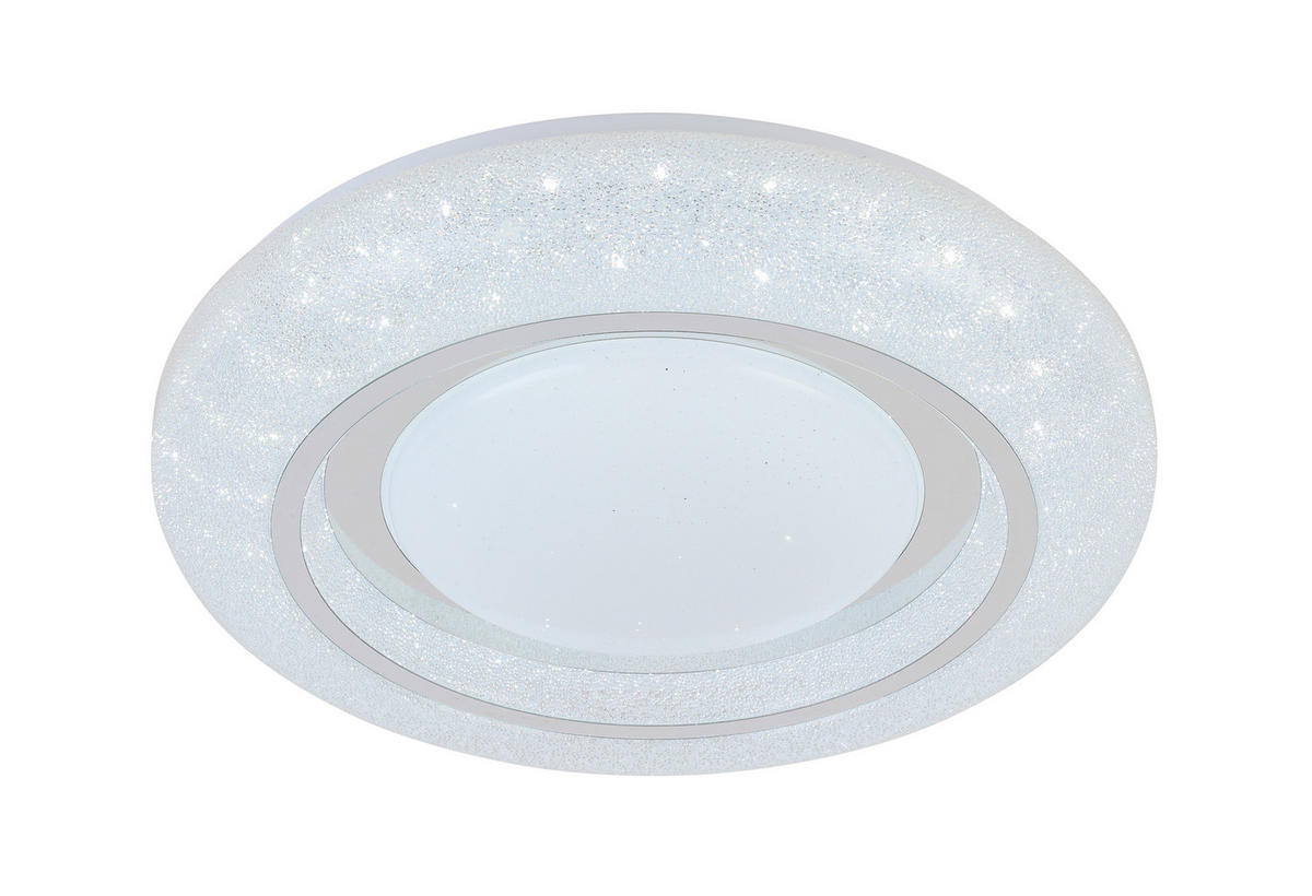 LED-DECKENLEUCHTE 38/7 cm    - Chromfarben/Weiß, Trend, Kunststoff/Metall (38/7cm) - Novel