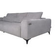 ECKSOFA  in Chenille Hellgrau  222/279 cm  - Hellgrau/Schwarz, KONVENTIONELL, Kunststoff/Textil (222/279cm) - Hom`in