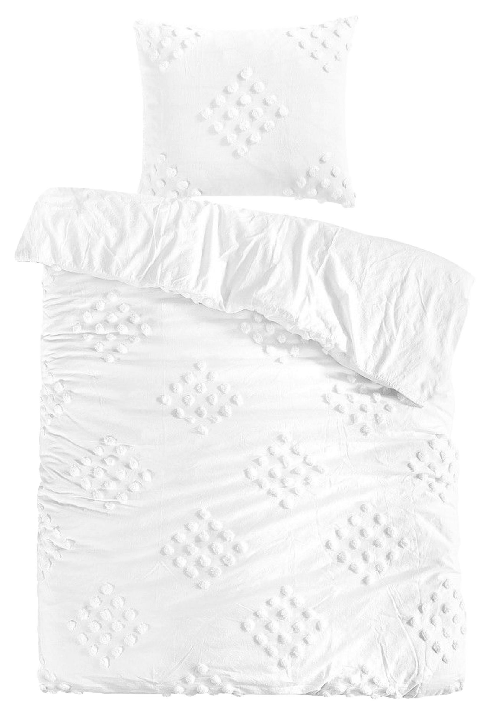 BETTWÄSCHE Struktur 140/200 cm  - Weiß, Basics, Textil (140/200cm) - Novel