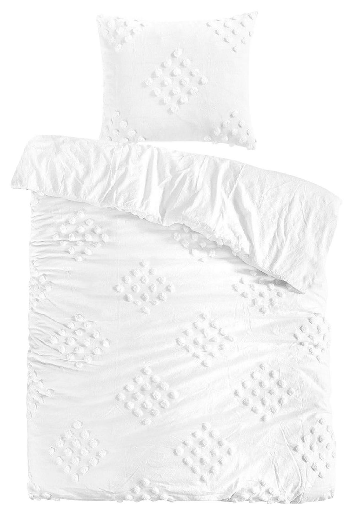 BETTWÄSCHE Struktur 140/200 cm  - Weiß, Basics, Textil (140/200cm) - Novel